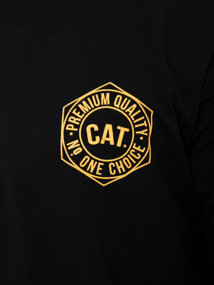 Polera Manga Corta Casual Hombre Number One Choice Tee Negro Cat - Imagen 5