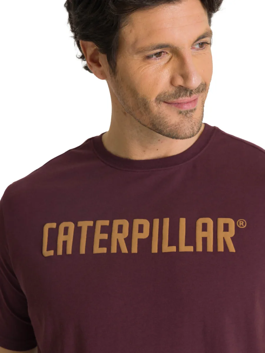 Polera Manga Corta Hombre Caterpillar Puff Morado CAT - Imagen 5