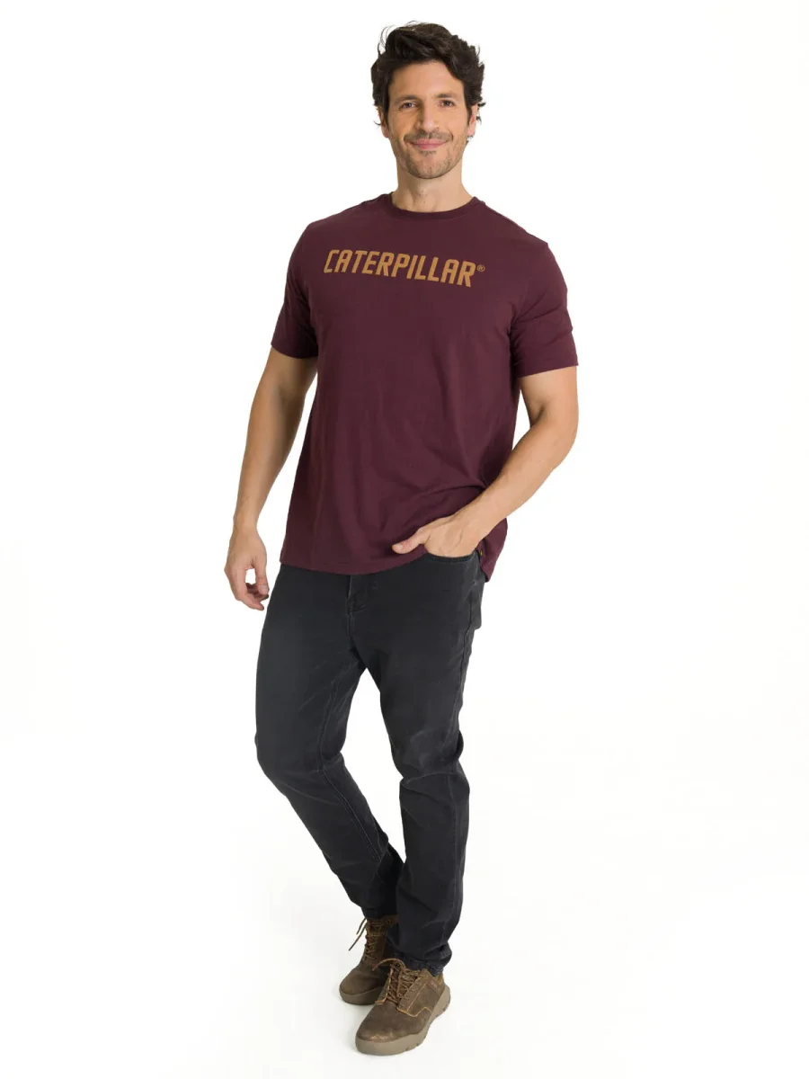Polera Manga Corta Hombre Caterpillar Puff Morado CAT - Imagen 6