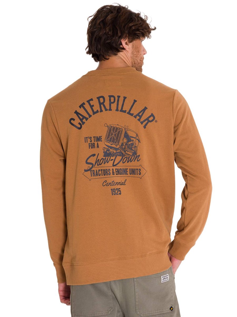 Polerón Manga Larga Hombre Graphic French Terry Crewneck Caramelo Cat - Imagen 4