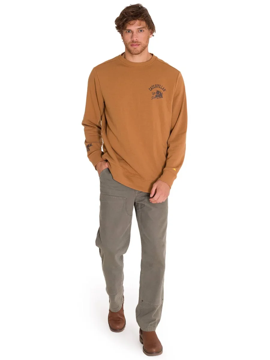 Polerón Manga Larga Hombre Graphic French Terry Crewneck Caramelo Cat - Imagen 7